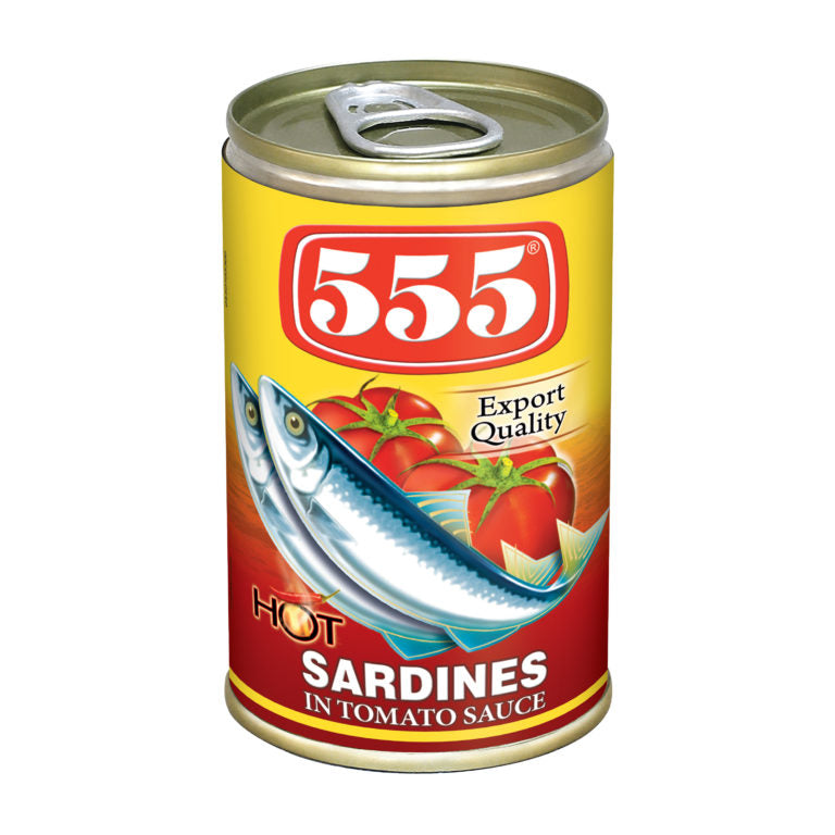 555 SARDINES IN TOMATO SAUCE WITH CHILI EOE 155G